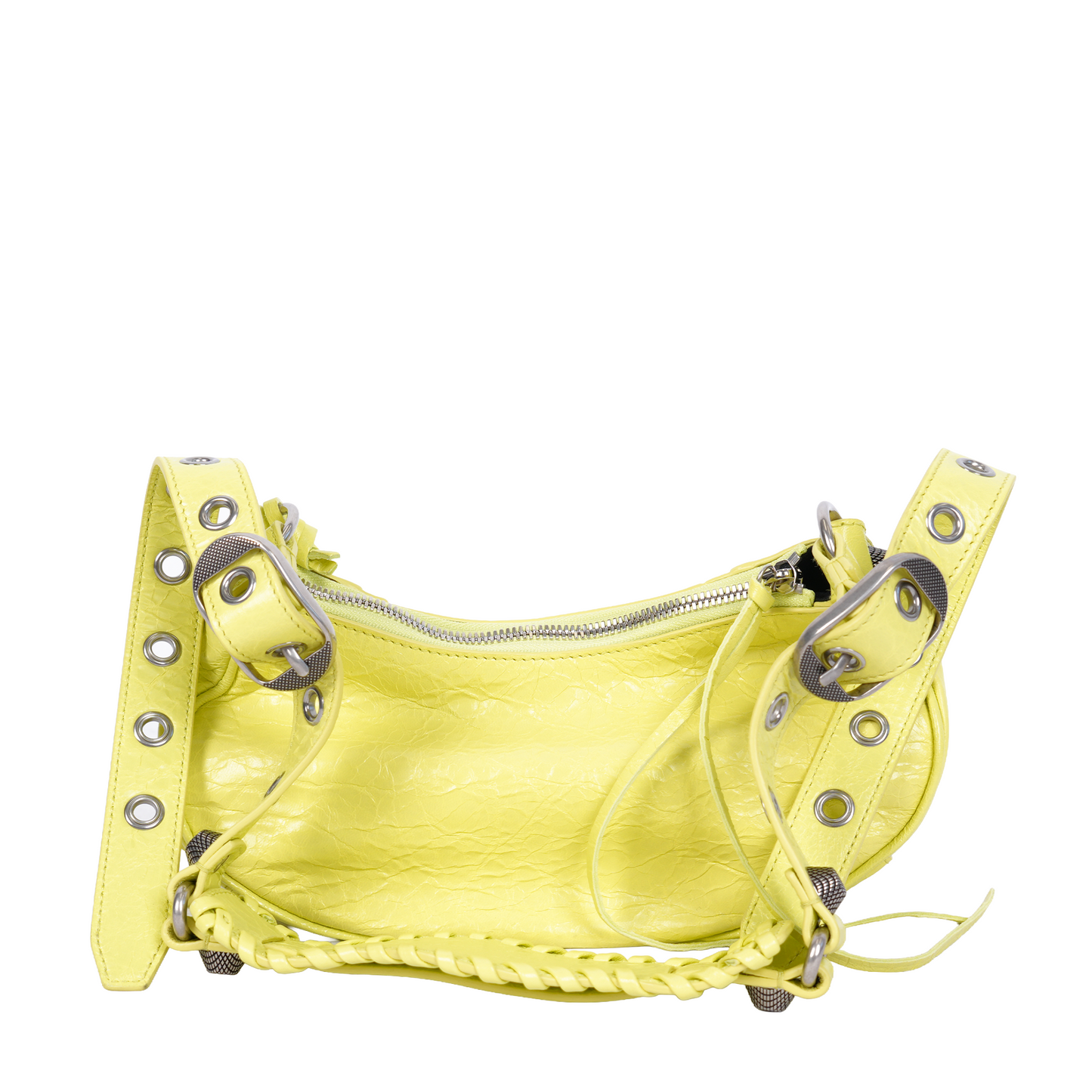 BALENCIAGA LE CAGOLE XS YELLOW SHOULDER BAG