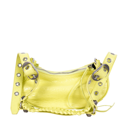 BALENCIAGA LE CAGOLE XS YELLOW SHOULDER BAG