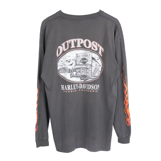 HARLEY DAVIDSON FADED FLAME POCKET T-SHIRT