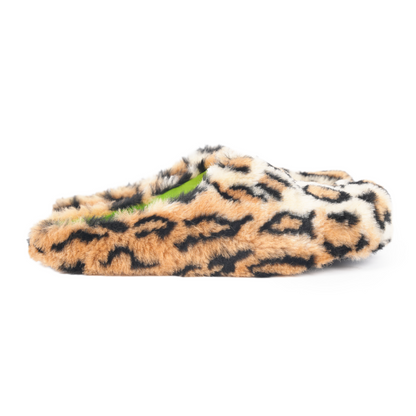 MARNI FAUX FUR ANIMAL PRINT MULES