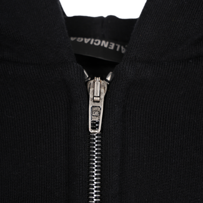 BALENCIAGA HEAVYWEIGHT LOGO ZIP UP HOODIE