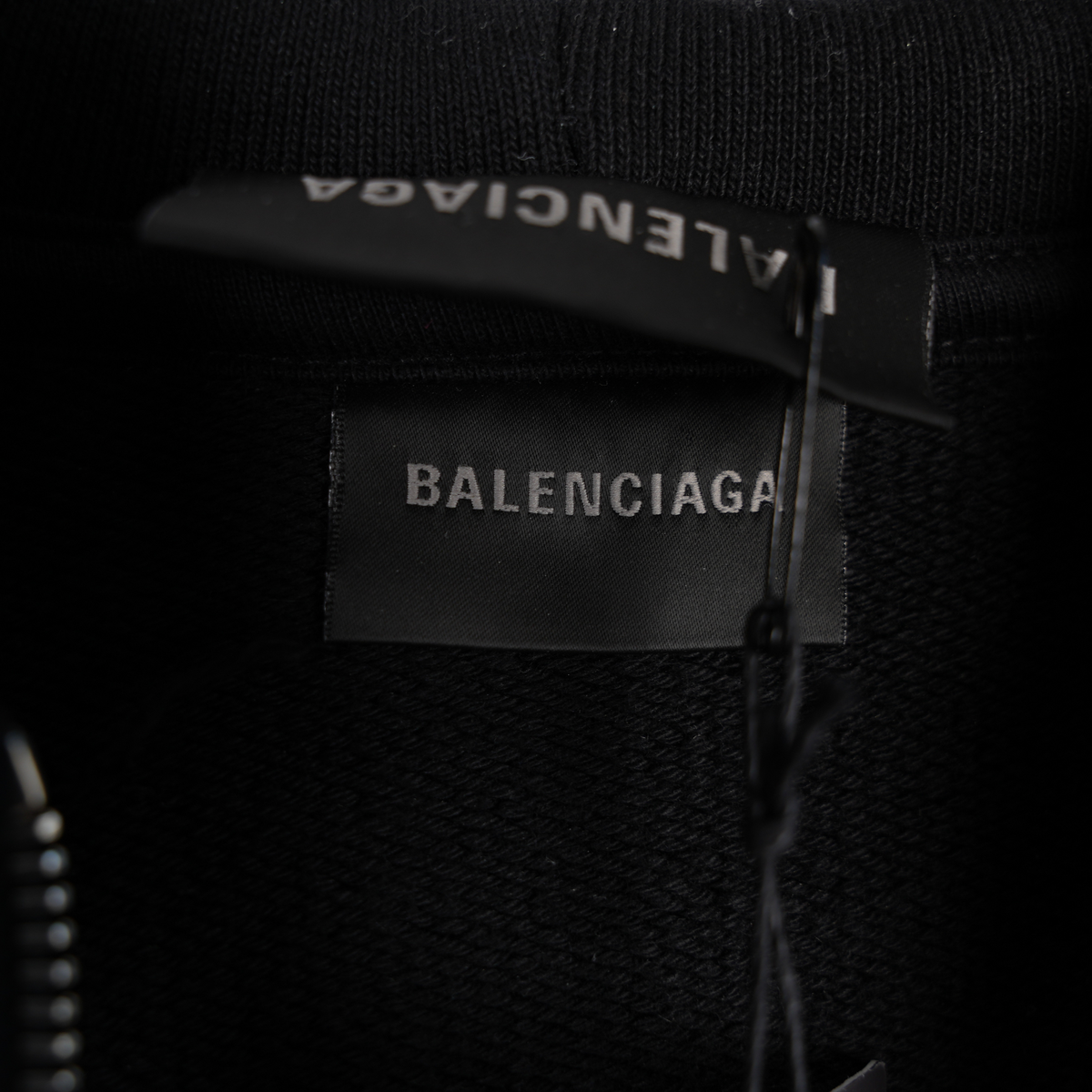 BALENCIAGA HEAVYWEIGHT LOGO ZIP UP HOODIE