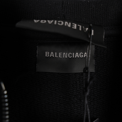 BALENCIAGA HEAVYWEIGHT LOGO ZIP UP HOODIE