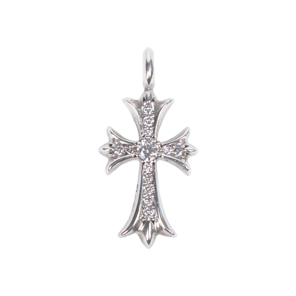 CHROME HEARTS DIAMOND TINY CROSS PENDANT