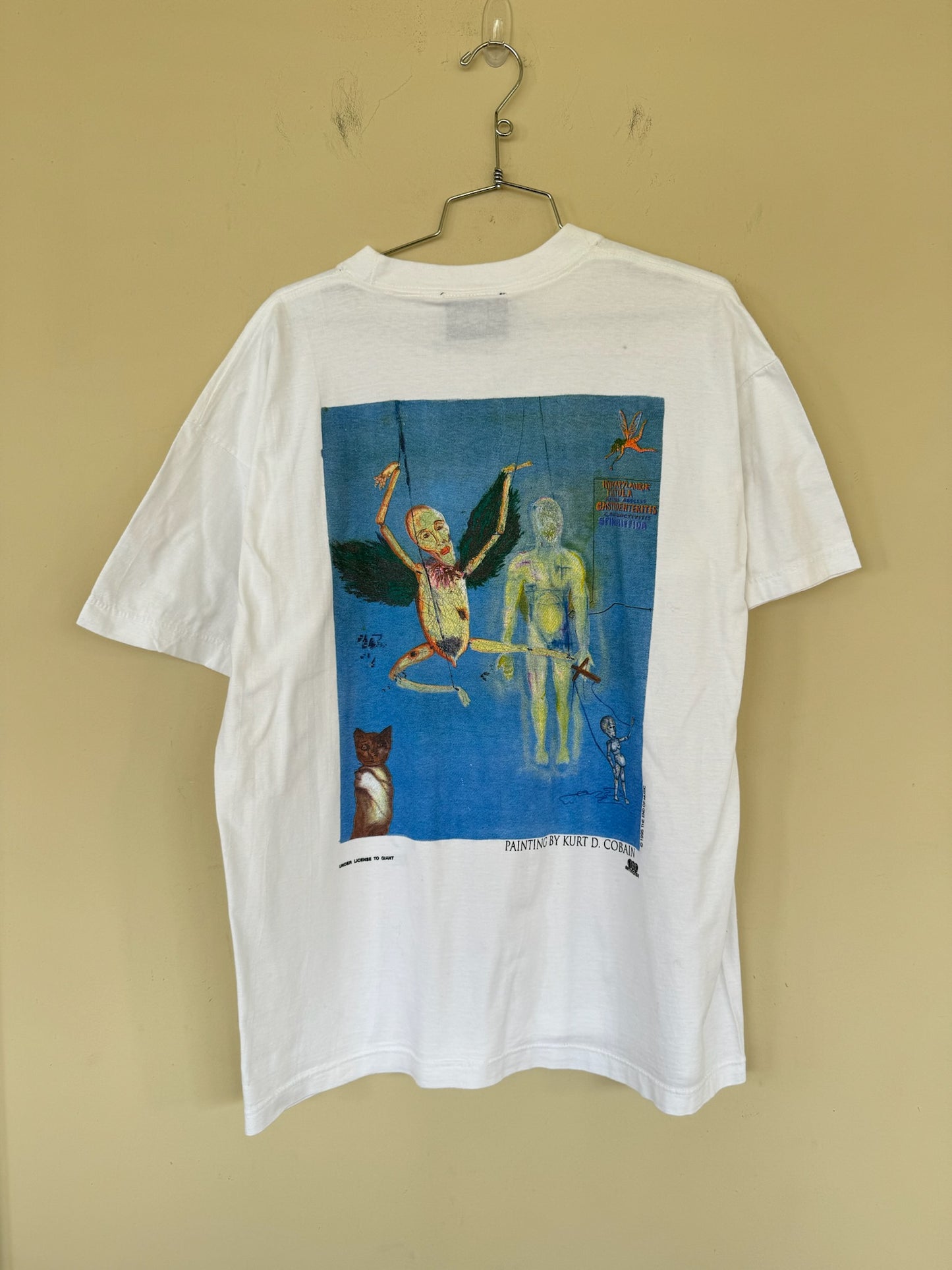 vintage kurt cobain nirvana memorial portrait tee