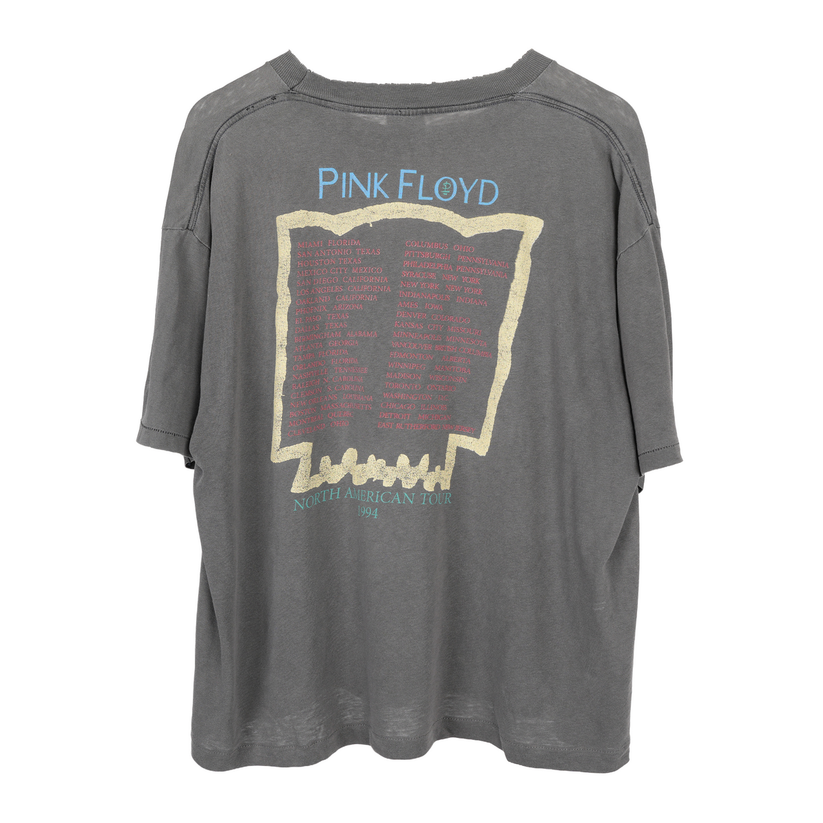 VINTAGE FADED 1994 PINK FLOYD NORTH AMERICAN TOUR TEE