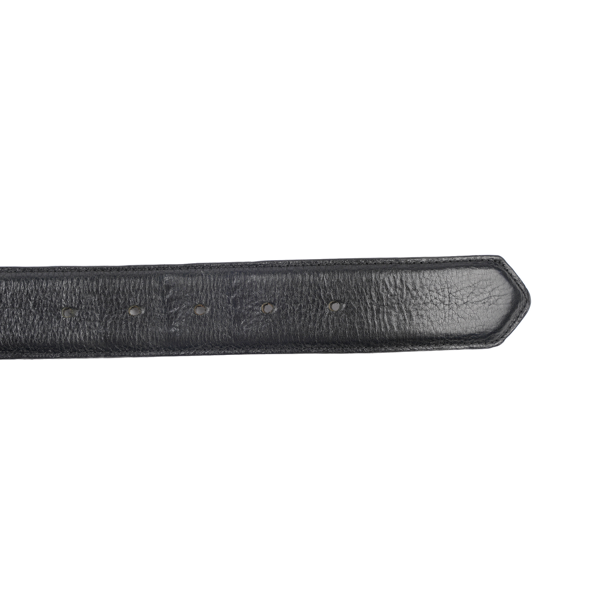 CHROME HEARTS BLACK LEATHER ROLLER BELT