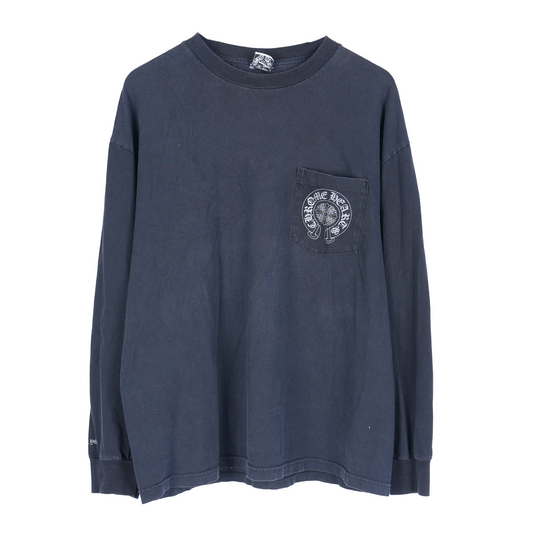 CHROME HEARTS VINTAGE CEMETERY LONG SLEEVE POCKET T-SHIRT