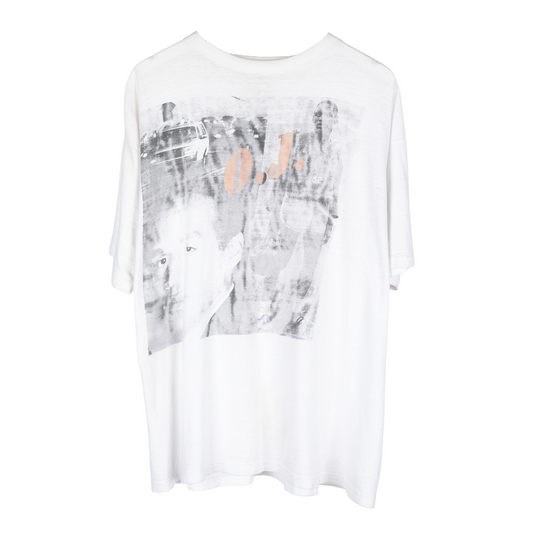 VINTAGE FADED OJ BRONCO WHITE TEE