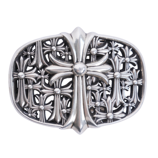 SILVER CEMETERY BUCKLE