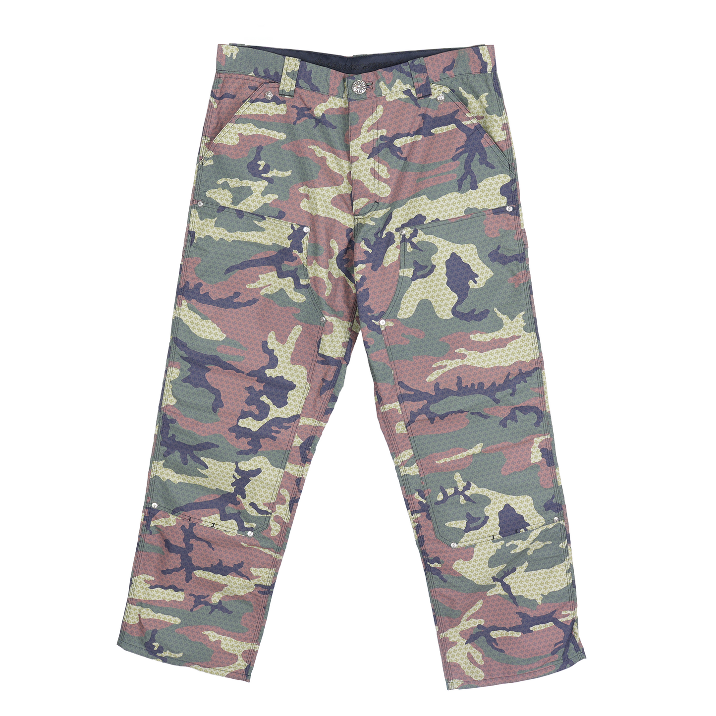 CHROME HEARTS CAMOUFLAGE MONOGRAM DOUBLE KNEE PANTS