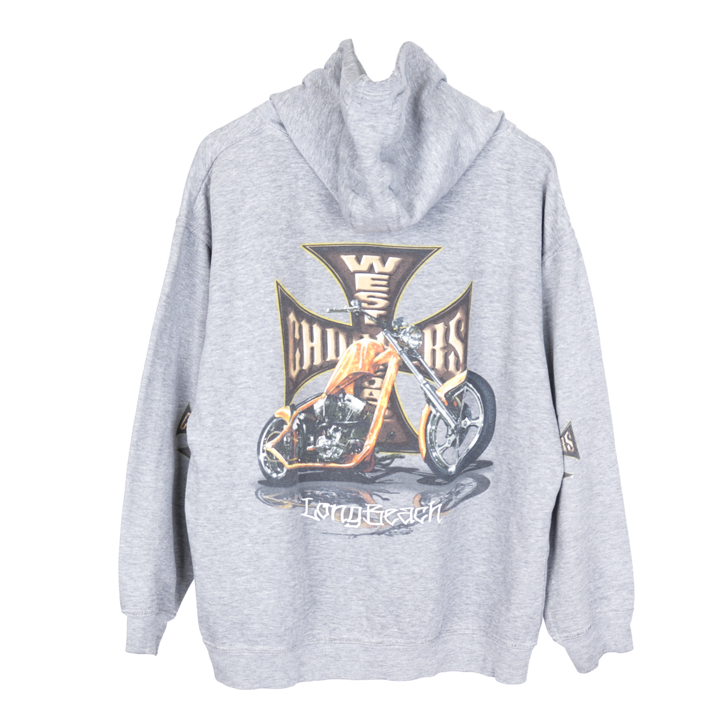 VINTAGE GRAY WCC WEST COAST CHOPPERS HOODIE