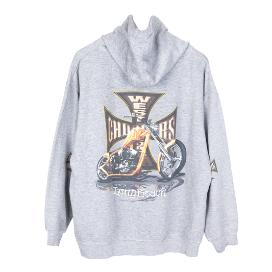 VINTAGE GRAY WCC WEST COAST CHOPPERS HOODIE