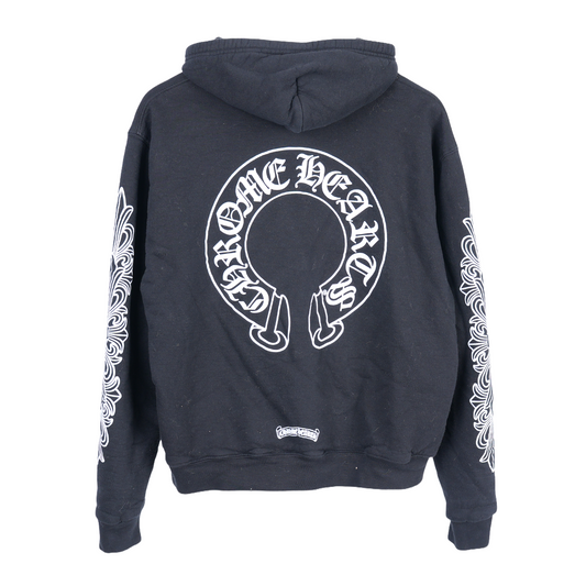 FLORAL HORSESHOE ZIP UP THERMAL HOODIE