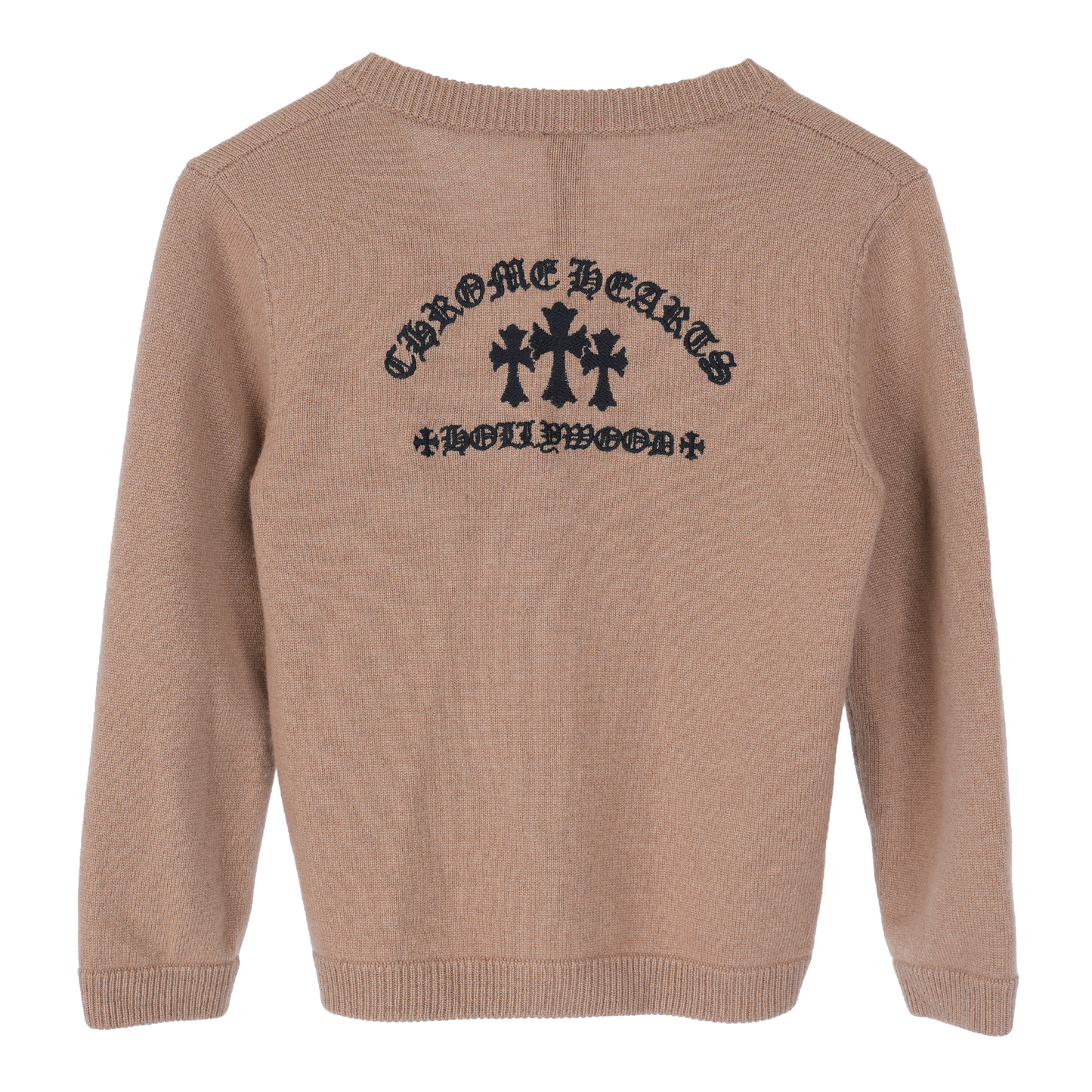 CHROME HEARTS EMBRODIERED TRIPLE CROSS CASHMERE CARDIGAN