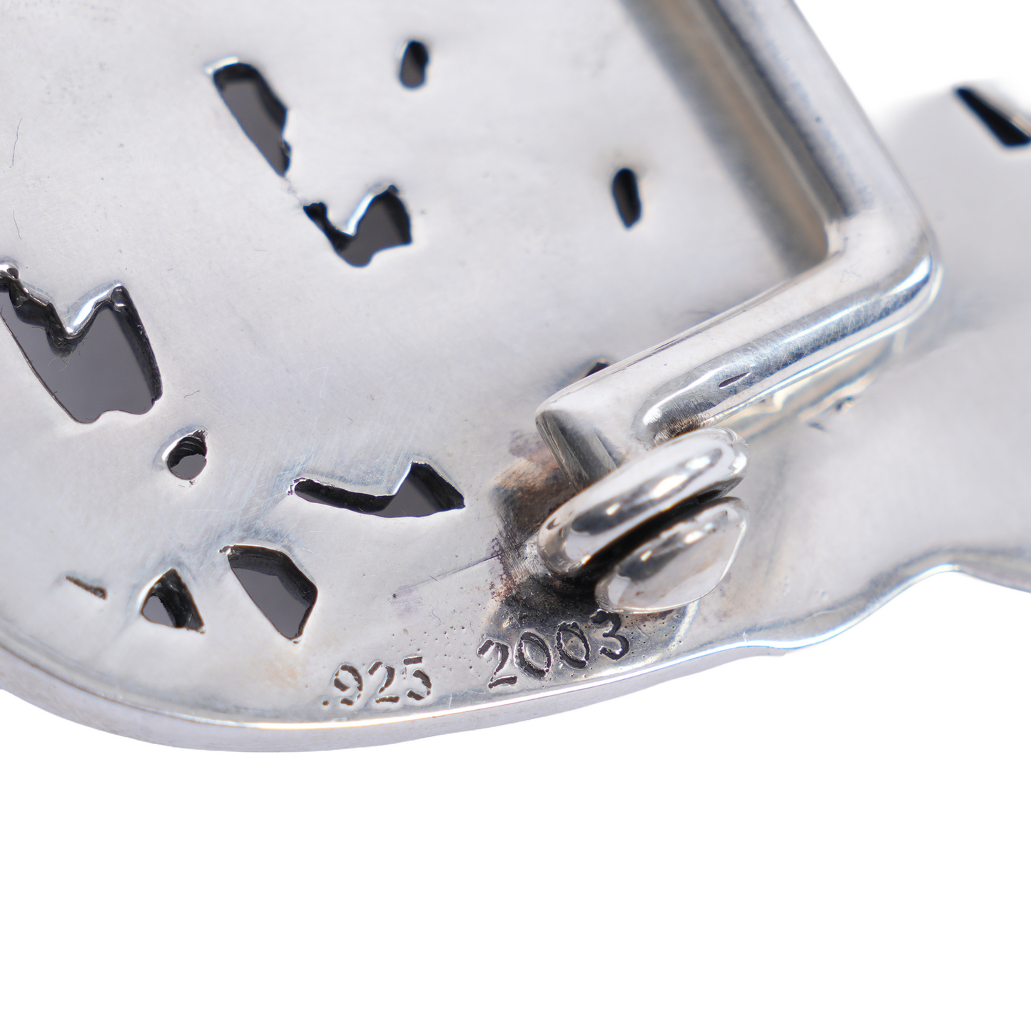 SILVER CEMETERY BUCKLE