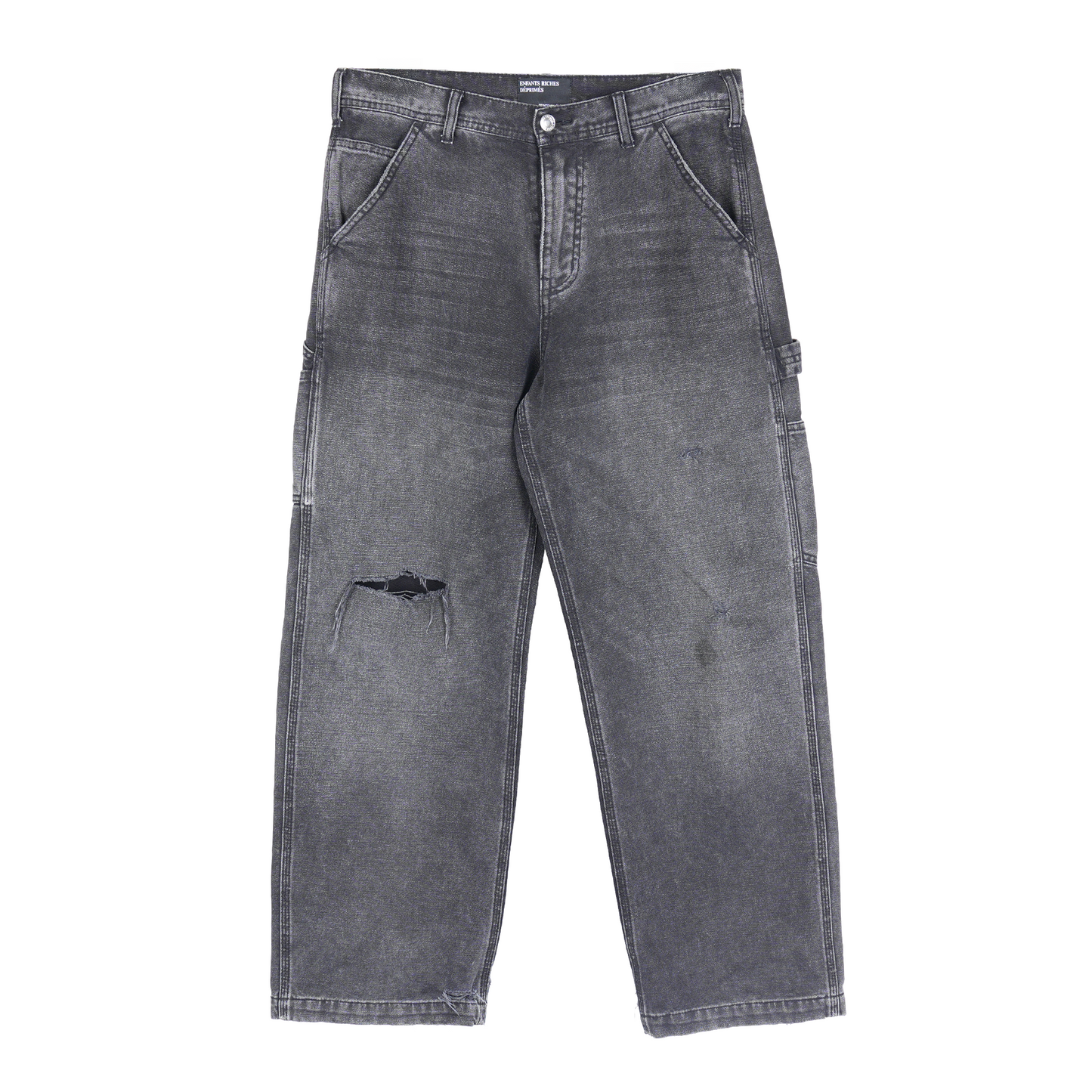 ERD Distressed Faded Black Carpenter Pants