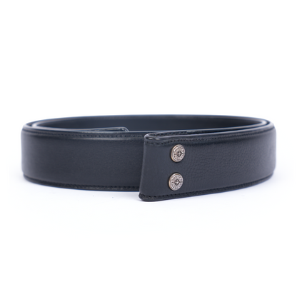 CHROME HEARTS PLAIN BLACK BELT STRAP 1.5" SIZE 36