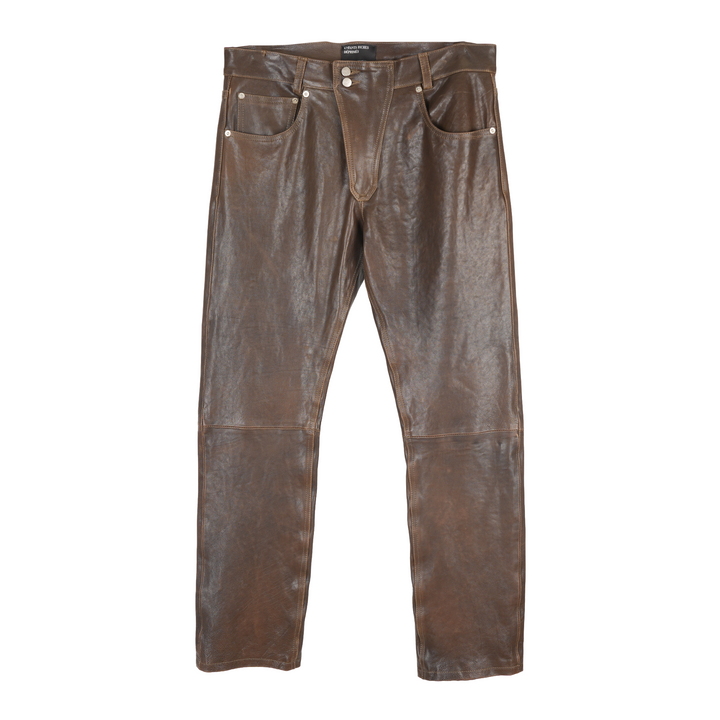 ENFANTS RICHES DÉPRIMÉS ERD BROWN LEATHER PANTS