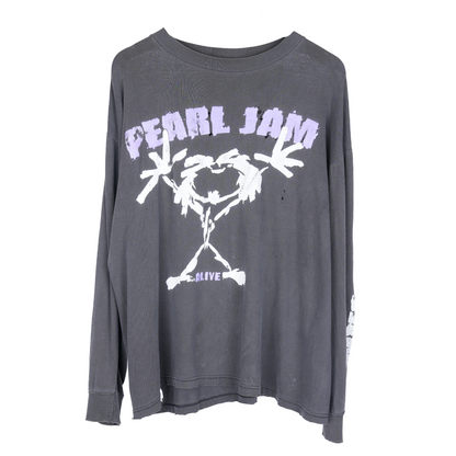 90S PEARL JAM ALIVE TOUR STICKMAN FADED PURPLE BAND TEE