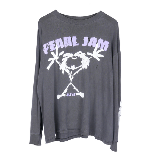 90S PEARL JAM ALIVE TOUR STICKMAN FADED PURPLE BAND TEE