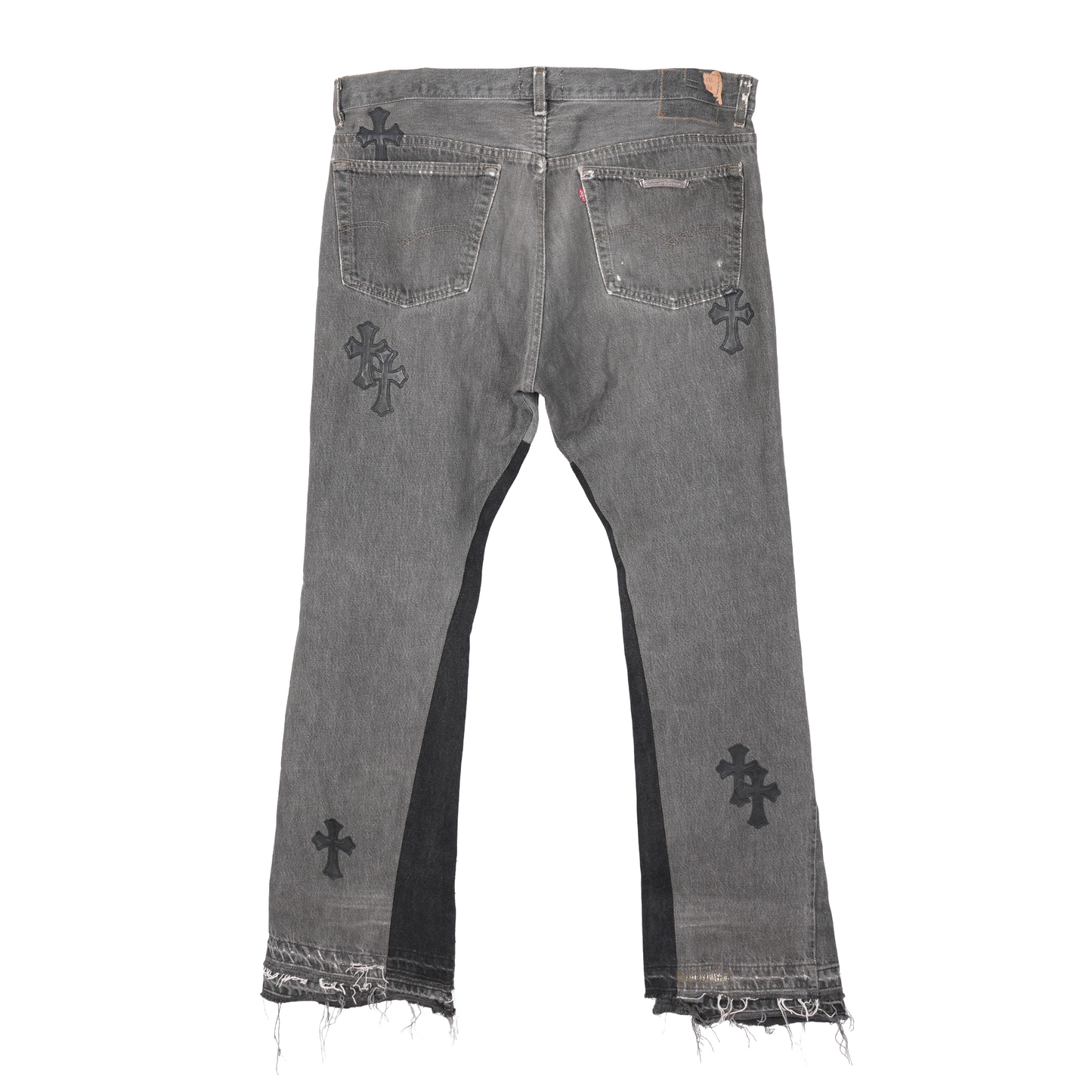 CHROME HEARTS X GALLERY DEPT BLACK PATCH GREY WASH LEVIS DENIM