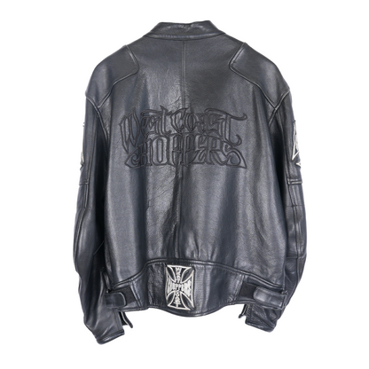 VINTAGE WEST COAST CHOPPERS BIKER LEATHER JACKET