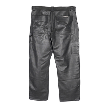 CHROME HEARTS FULL LEATHER DOUBLE KNEE CARPENTERS