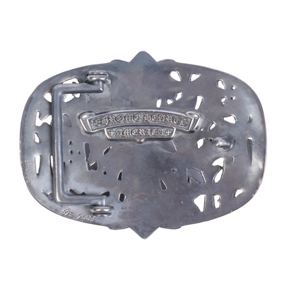 CHROME HEARTS 1.5" BLACK RHODIUM CEMETERY BUCKLE