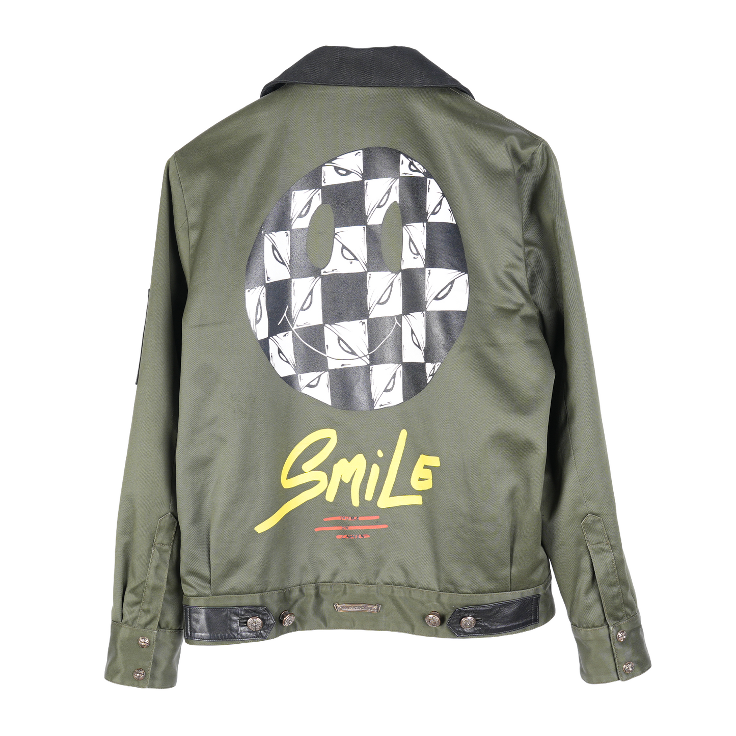 CHROME HEARTS OLIVE MATTY BOY SMILE WORK JACKET