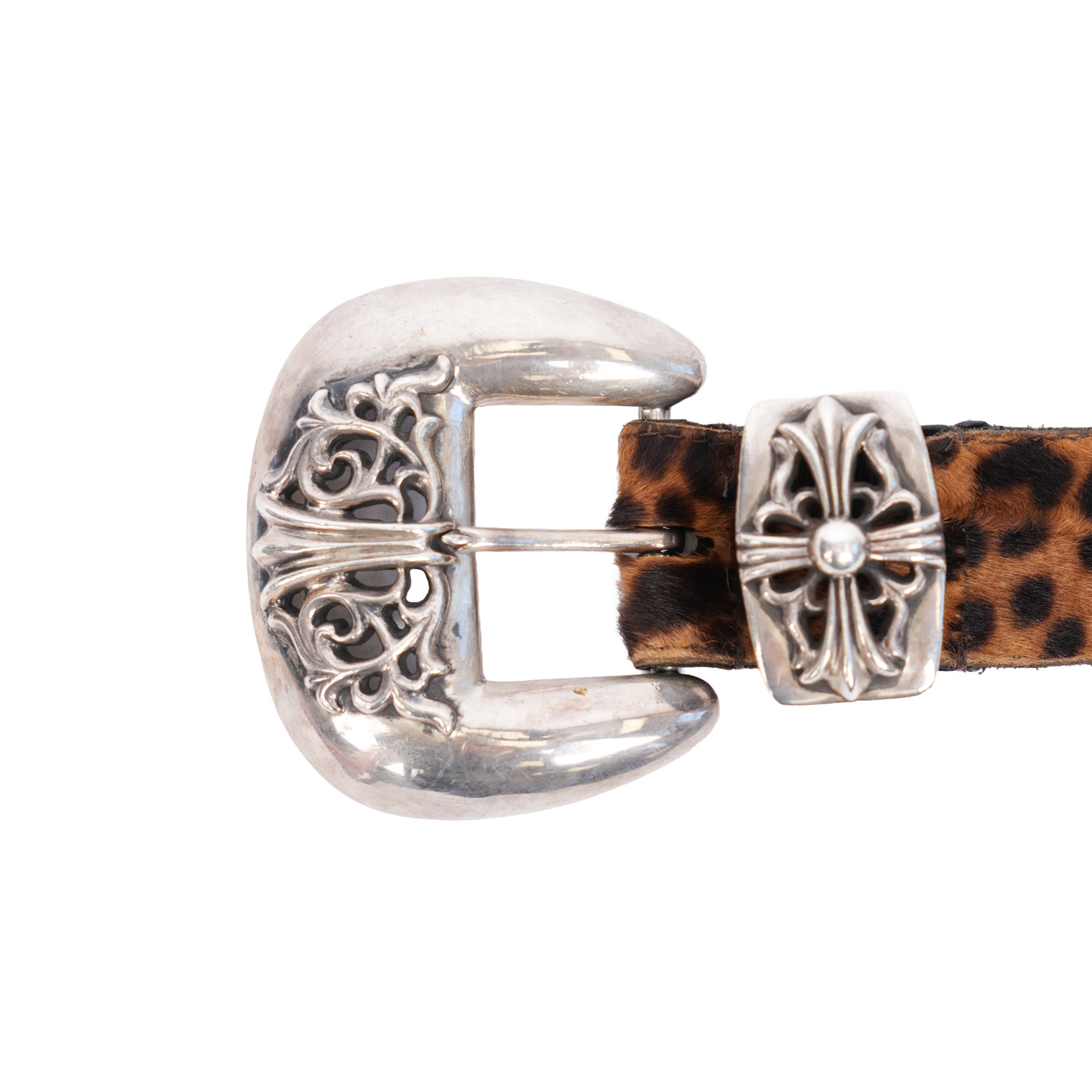 CHROME HEARTS CHEETAH 3 PIECE WESTERN BELT