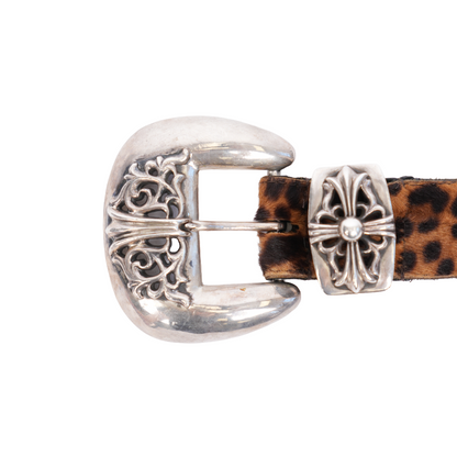 CHROME HEARTS CHEETAH 3 PIECE WESTERN BELT