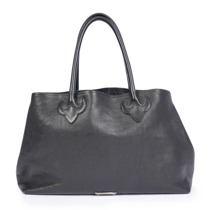 CHROME HEARTS TRIPLE CROSS LEATHER TOTE BAG