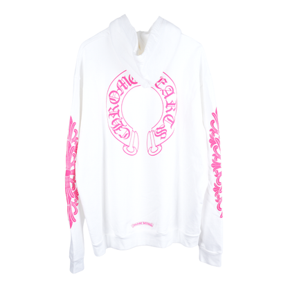 CH WHITE FLORAL HOT PINK HOODIE
