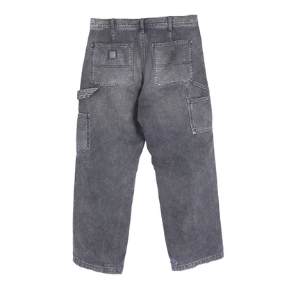 ERD Distressed Faded Black Carpenter Pants