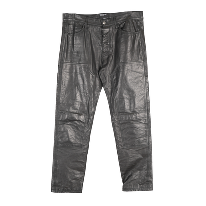 ENFANTS RICHES DÉPRIMÉS ERD BLACK LEATHER DOUBLE KNEE PANTS