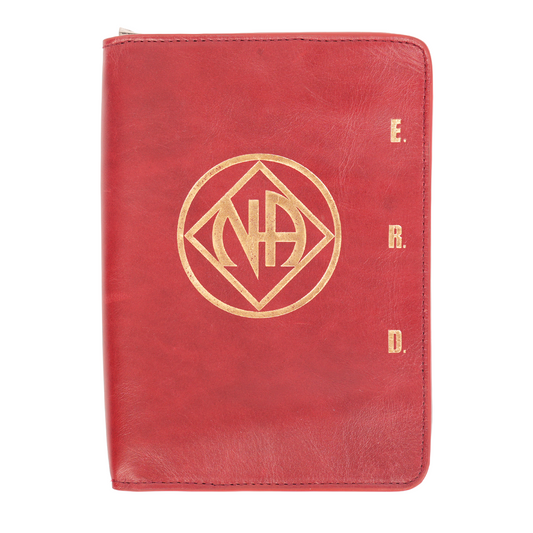 ERD NA BURGUNDY AND GOLD CLUTCH BOOK PURSE