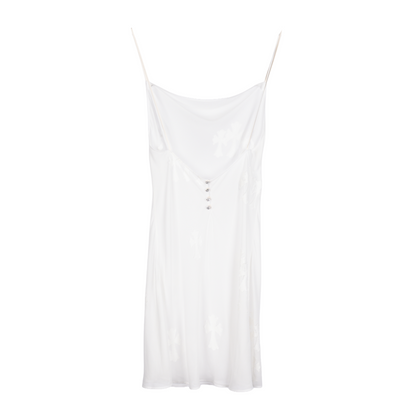 CHROME HEARTS 100% SILK CROSS PATCH WOMEN'S DRESS