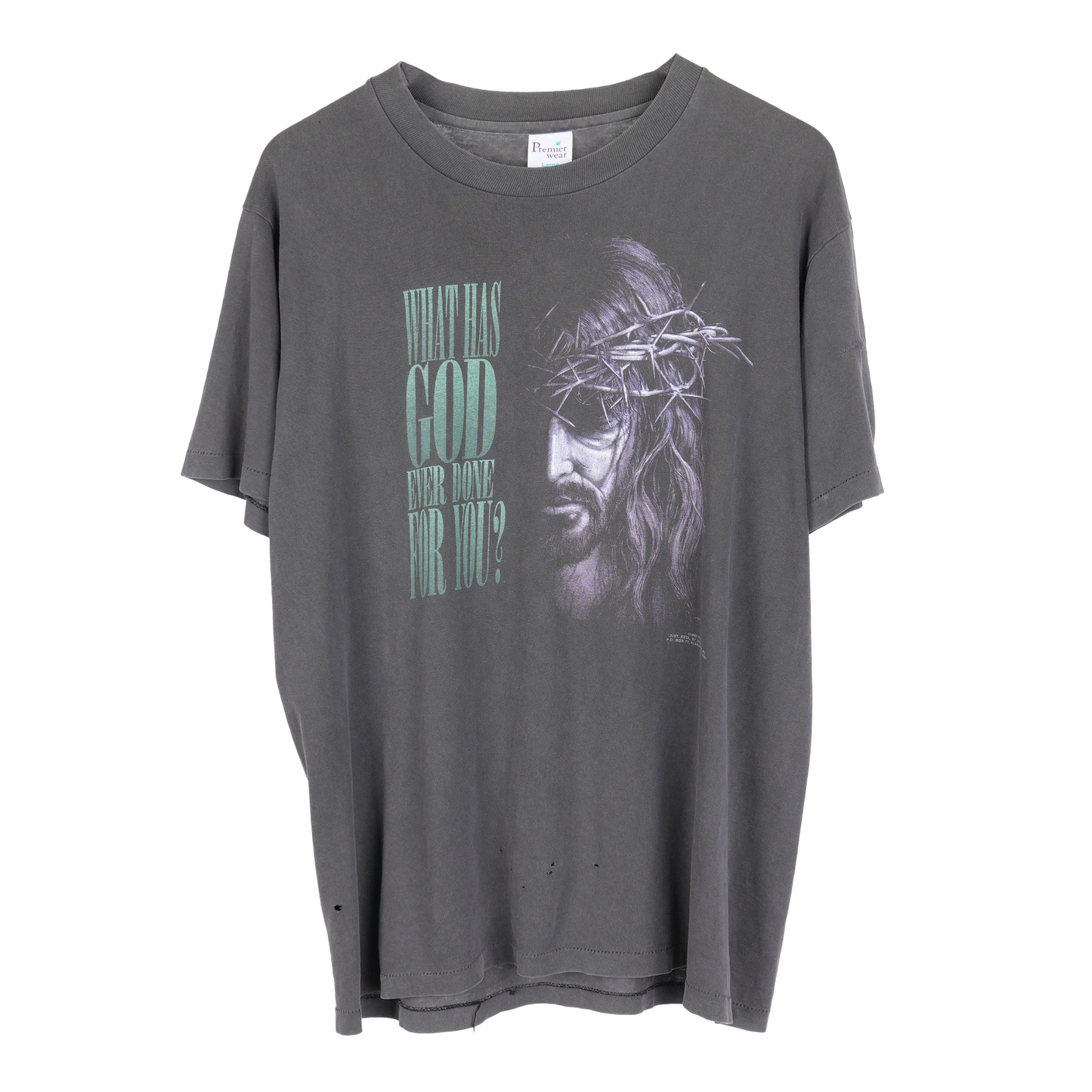 VINTAGE FADED WHAT HAS GOD DONE FOR YOU JESUS TEE
