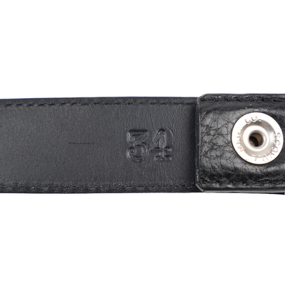 CHROME HEARTS 1 INCH OVAL BELT BUCKLE WITH BLACK STRAP
