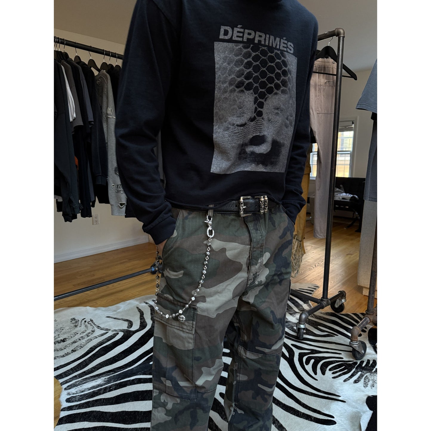 CHROME HEARTS CAMO RIPSTOP CROSS PATCH PANTS LIMITED VIP