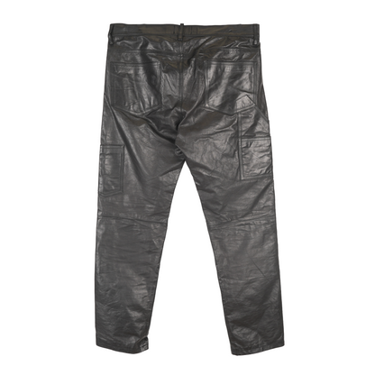ENFANTS RICHES DÉPRIMÉS ERD BLACK LEATHER DOUBLE KNEE PANTS