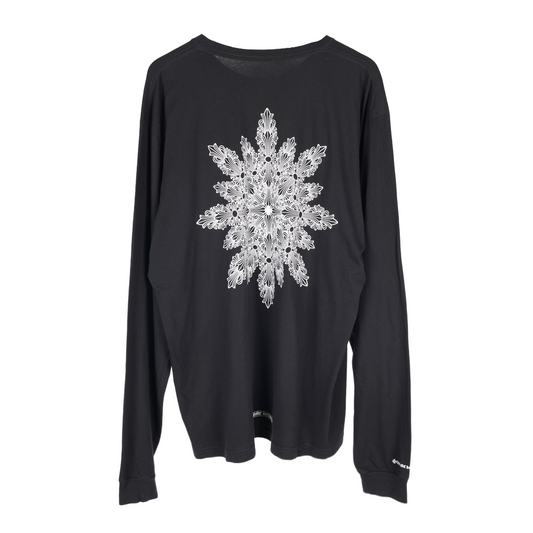 CHROME HEARTS FLORAL SNOWFLAKE POCKET LONG SLEEVE TEE