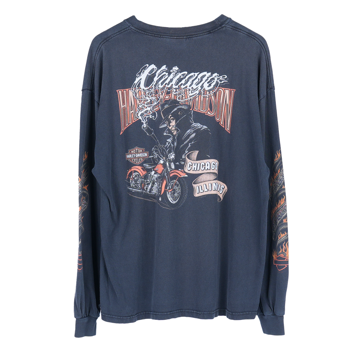 CHICAGO HARLEY DAVIDSON FLAME LONG SLEEVE