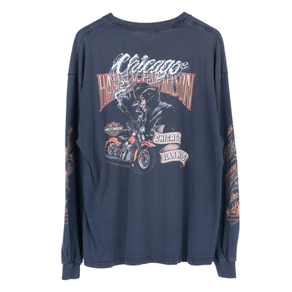 CHICAGO HARLEY DAVIDSON FLAME LONG SLEEVE