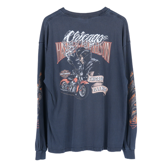 CHICAGO HARLEY DAVIDSON FLAME LONG SLEEVE