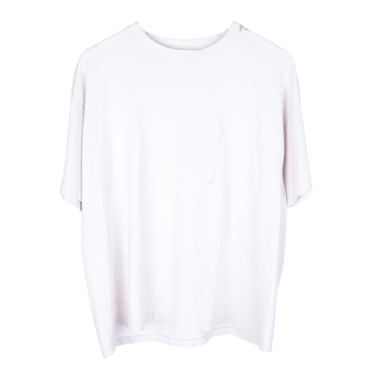 VINTAGE BOXY BLANK WHITE POCKET TEE