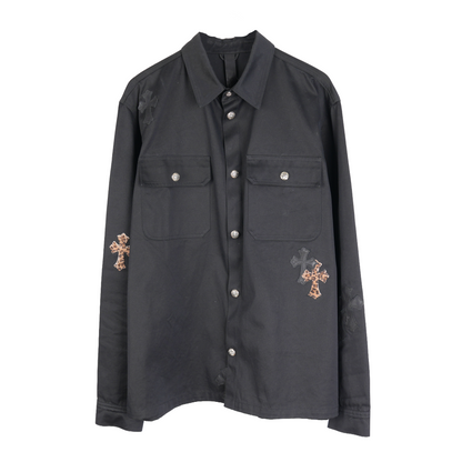 CHROME HEARTS CHEETAH PATCH WORK DOG JACKET