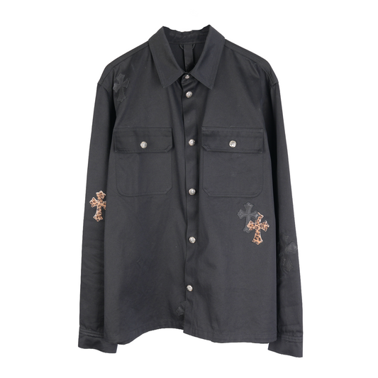 CHROME HEARTS CHEETAH PATCH WORK DOG JACKET