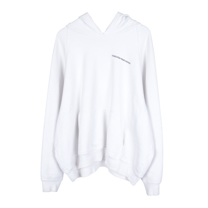 ERD X INDICATES PRIOR DAMAGE WHITE HOODIE